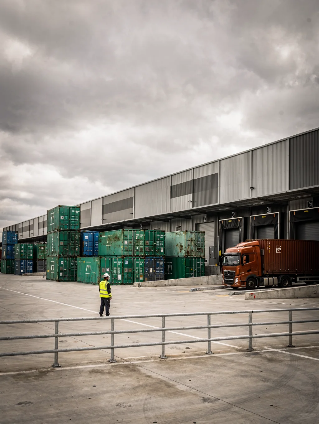 Aerial view of ATA Building Materials distribution facility in Singapore