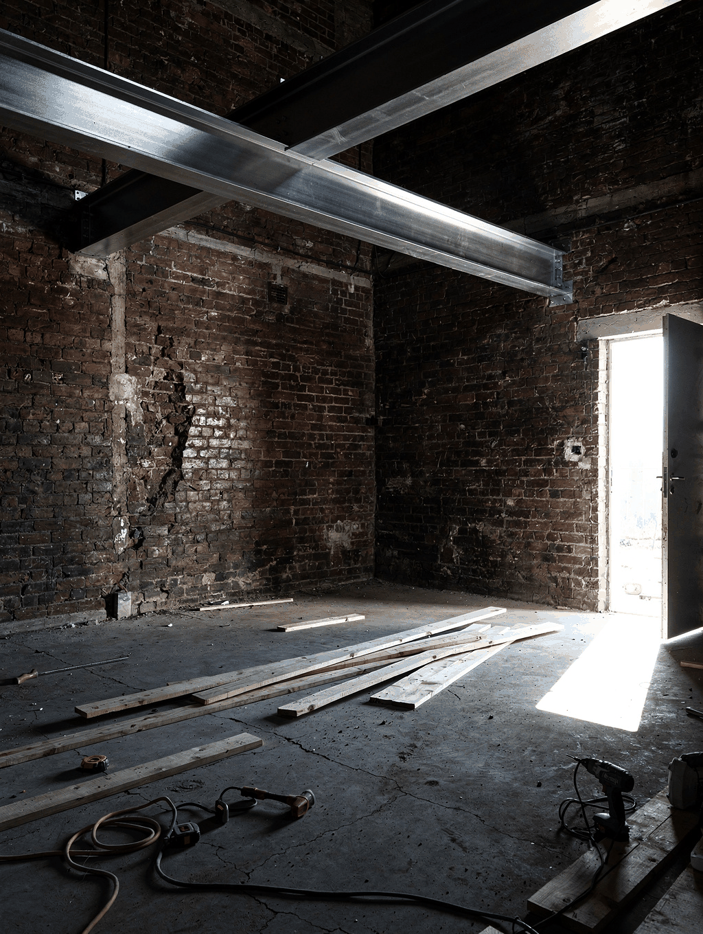 High-grade steel stud and track installation